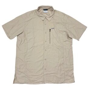 Columbia Shirt Mens Large Kestrel Trail Short Sleeve Button Down Hiking Fishing